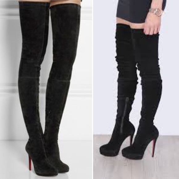 Christian Louboutin
Suede Calfskin Louise XI 120 Thigh High Boots 37.5 - Picture 3 of 16